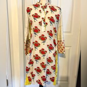 GENERATION FLO PAKISTANI DESIGNER DRESS 1 PIECE FLORAL KURTA